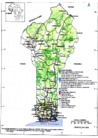 Carte N°2: Carte écologique du couvert végétal