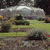 Fig. 7.2. - View on the Herbetum, a systematic garden of temperate herbaceous plants; in the background the "BALAT Greenhouse", designed by Alphonso BALAT, the architect of the Royal Greenhouses at Laken.