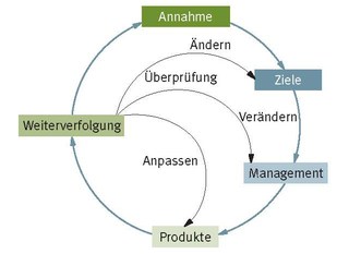 Abbildung 5. Feedback-Kreislauf im Zusammenhang mit adaptivem Management 