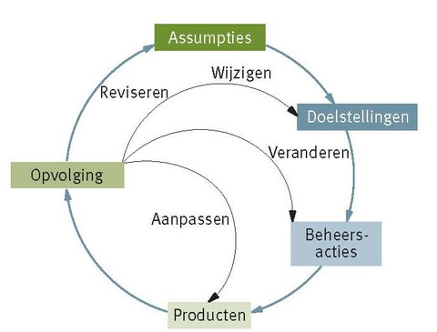 Afbeelding 5. Feedbacklus bij adaptief beheer.