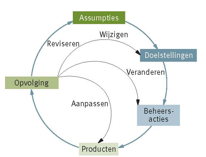 Afbeelding 5. Feedbacklus bij adaptief beheer.
