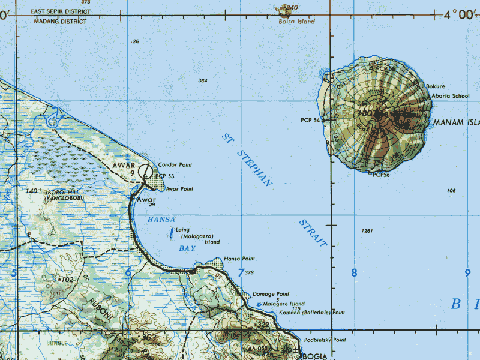 Fig. 1: geografische kaart met de ligging van het eiland Laing.
