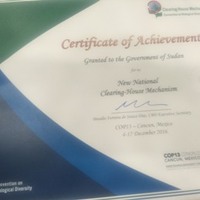 certificate of achievement on the  development of CHM